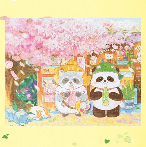 3D-JP 减压 平面塑料拼图 500片 Pazzy 好朋友们的樱季午后 3djp