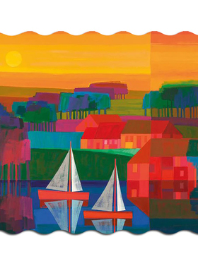 现货 美国ARTIFACT进口木质拼图 Ton Schulten 海岸边 异形 134片