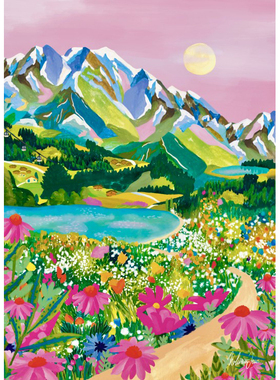 现货 法国 Pieces and Peace 小众质感拼图 阿尔卑斯山日出 500片