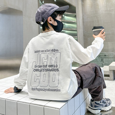 男童超好看长袖t恤2025新款打底衫内搭痞帅风可外穿秋衣单件上衣