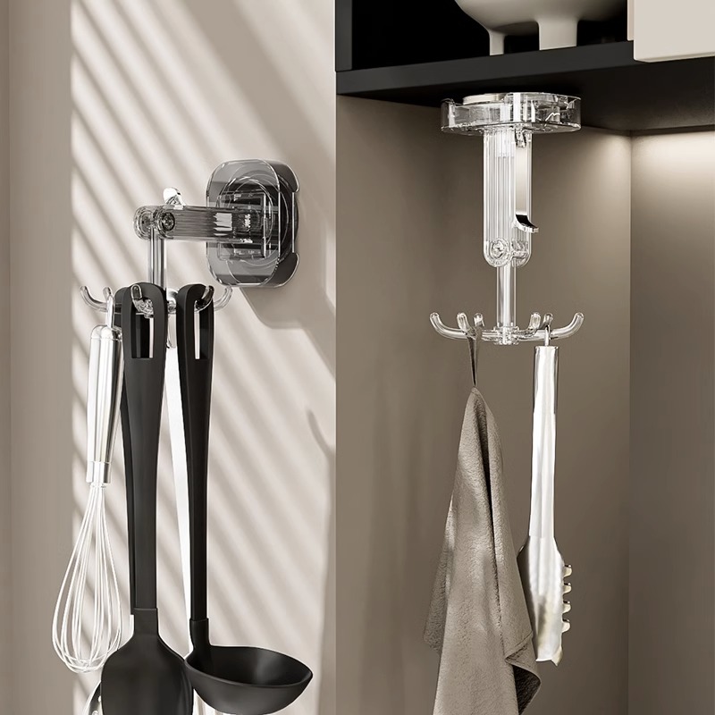 吸盘六爪挂钩可旋转免打孔无痕