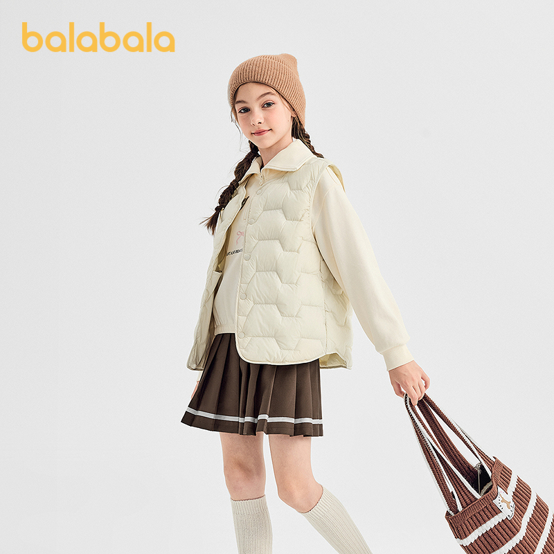 巴拉巴拉羽绒马甲女童联名上衣潮