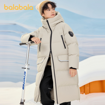巴拉巴拉羽绒服男童长款保暖外套
