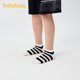 透气男女童短袜学院风弹力四双装 巴拉巴拉儿童船袜夏季 网眼袜薄款