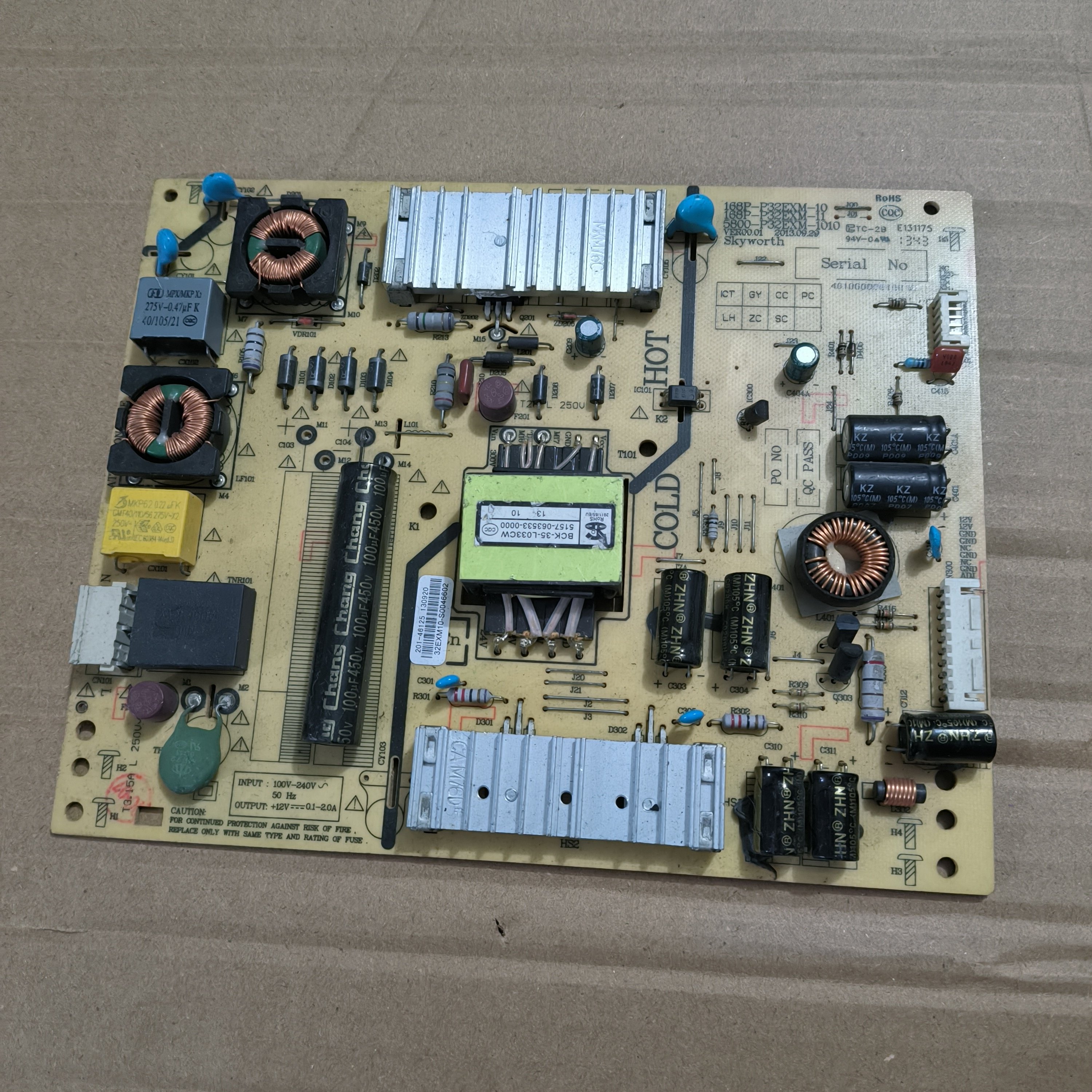 创维32E660G 电源板168P-P32EXM-10 5800-P32EXM-1010/1000测试好