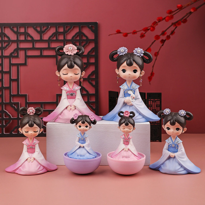 古风美人少女摆件花涧小公主宫廷格格工艺品中国风元素礼物教师节