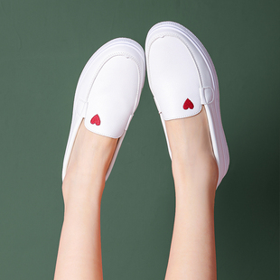 女软底透气平底防滑不累脚平底夏季 护士鞋 舒适医护专用白色单鞋 子