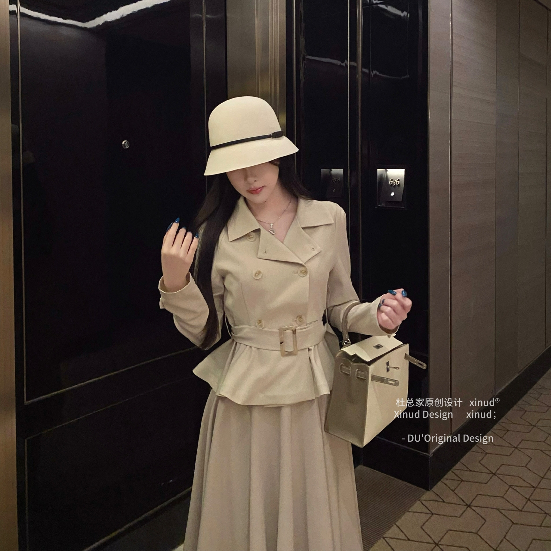 杜总家 伦敦秋令时*优雅高级短款系带收腰显瘦气质纯欲风衣外套女