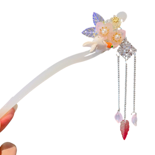 儿童古风发簪汉服发饰女童高级感新中式盘发钗簪子国风马面裙头饰