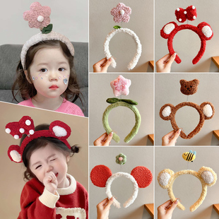 儿童可爱毛绒发箍女童秋冬可爱防滑洗脸头箍小女孩不勒头发卡头饰
