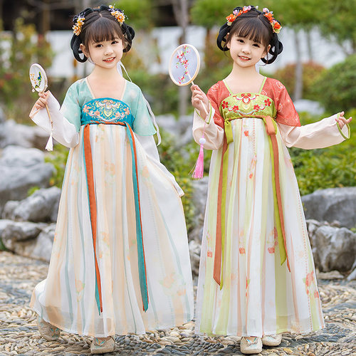 女童汉服2025新款襦裙古风春秋款