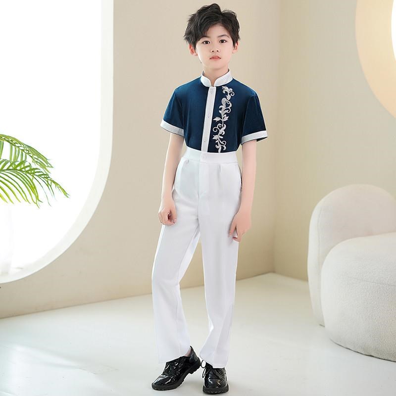 新款六一儿童大合唱团演出服小学生诗歌朗诵比赛T国风男女童表演