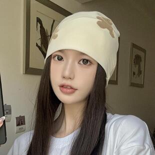 月子帽产后秋冬夏纯棉产妇大头坐月子妈妈帽孕妇薄款发带11月份10