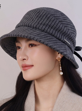中年妈妈帽子女冬季保暖渔夫盆帽老年人奶奶老人老太太秋冬冷帽