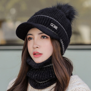 毛线帽帽子女秋冬百搭2021网红冬季冬天保暖冷帽电动车防风防寒