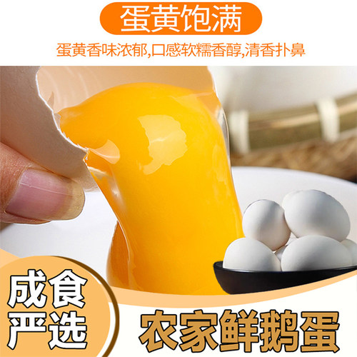 山东农家鹅蛋新鲜鹅蛋杂粮喂养鹅