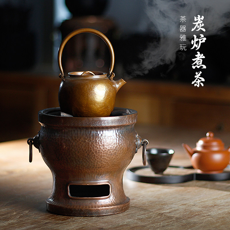 清沁堂纯铜炭炉中式复古手工制作图片