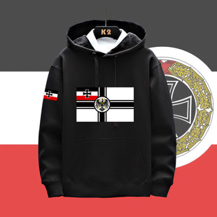 德意志帝国战旗普鲁士王国德国战争衣服男女加绒卫衣外套jl