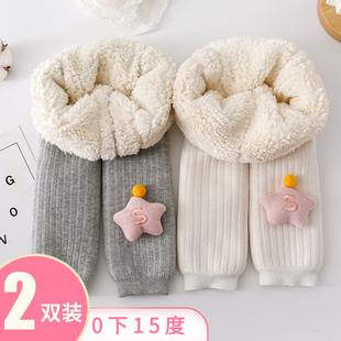 女童加绒加厚打底裤子冬季儿童连裤袜保暖裤棉裤宝宝一条过冬超厚