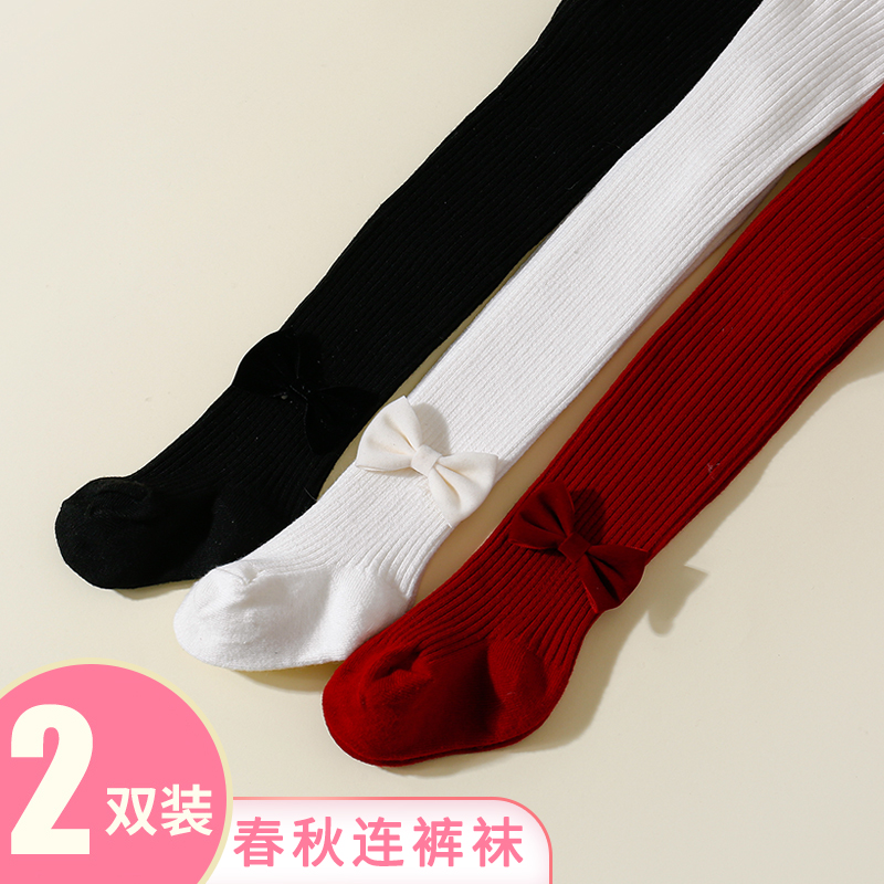 宝宝打底裤大PP外穿婴儿纯棉春秋季薄款女童连裤袜中厚儿童连体袜