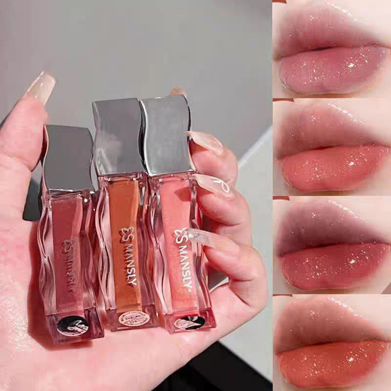 曼诗丽星落爆闪唇釉唇油透明水光玻璃镜面口红叠涂M-2032