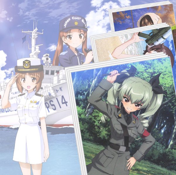 少女与战车 安丘比西住美穗 坦克战车道美少女周边迷你小海报22张