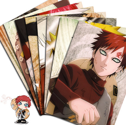 NARUTO火影忍者展周边海报 我爱罗疾风传鸣人佐助壁纸22张小海报