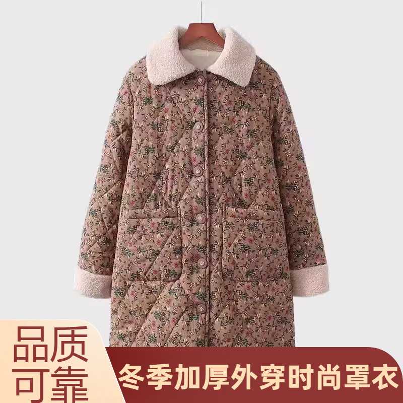 罩衣女可外穿洋气年轻款棉衣冬季干活穿围裙时尚工作服外套上班穿