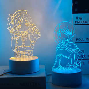 魔法少女周边小圆鹿目园丘比手办桌面摆件氛围感小夜灯送女生礼物