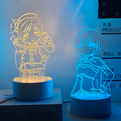 魔法少女周边小圆鹿目园丘比手办桌面摆件氛围感小夜灯送女生礼物