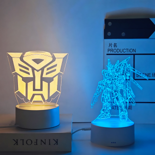 高达电竞桌面摆件科技感周边手办螳螂氛围小夜灯卧室睡眠男孩学生