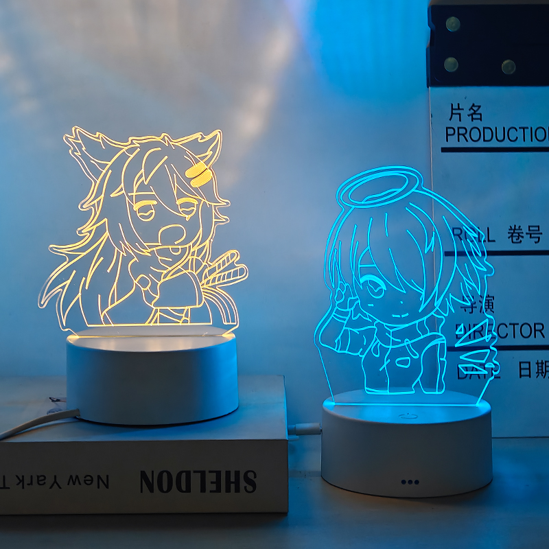 明日方舟周边阿米娅拉普拉德陈黑手办机箱摆件送男生氛围感小夜灯