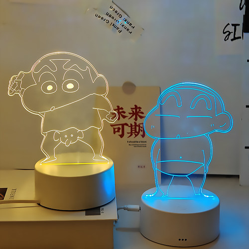 蜡笔小新氛围灯夜灯床头台灯卧室