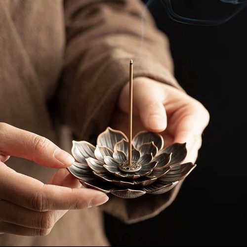 中式莲花香盘香托线香底座香架