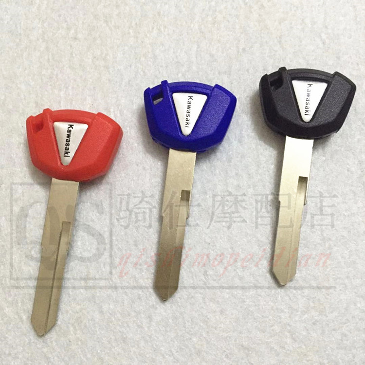适用摩托车改装川崎636ZX6R zx10R ZX9R钥匙新款大排量钥匙坯锁匙