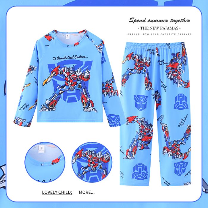 变形金刚春夏薄款动漫卡通家居服家居服套装