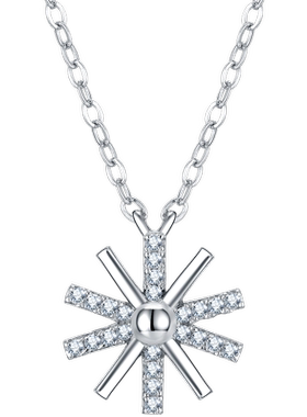 bebekitty贝贝猫女雪花项链