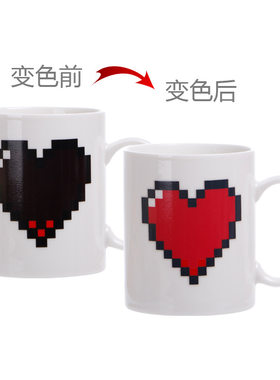 创意瓷杯新奇马克杯感温猫头鹰变色杯礼品logo打样魔术杯厂家
