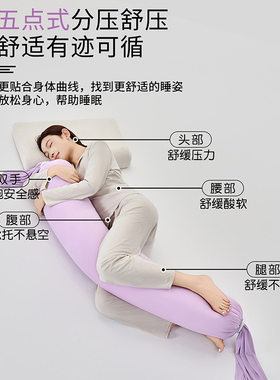 孕妇枕护腰侧睡枕托腹u型枕抱枕侧卧靠枕颗粒状长条抱枕糖果夹脚g