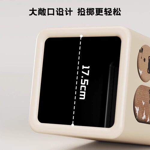垃圾桶创意个性风垃圾篓大敞口卧室客厅纸篓带轮便捷式加大垃圾筒