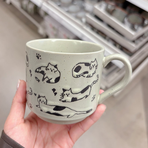 复古粗陶马克杯创意直身咖啡杯