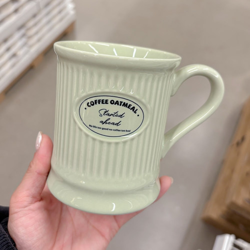 大容量燕麦早餐杯带勺陶瓷麦片杯