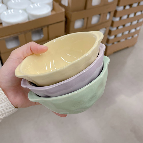 ins风高级感奶油色陶瓷小碗
