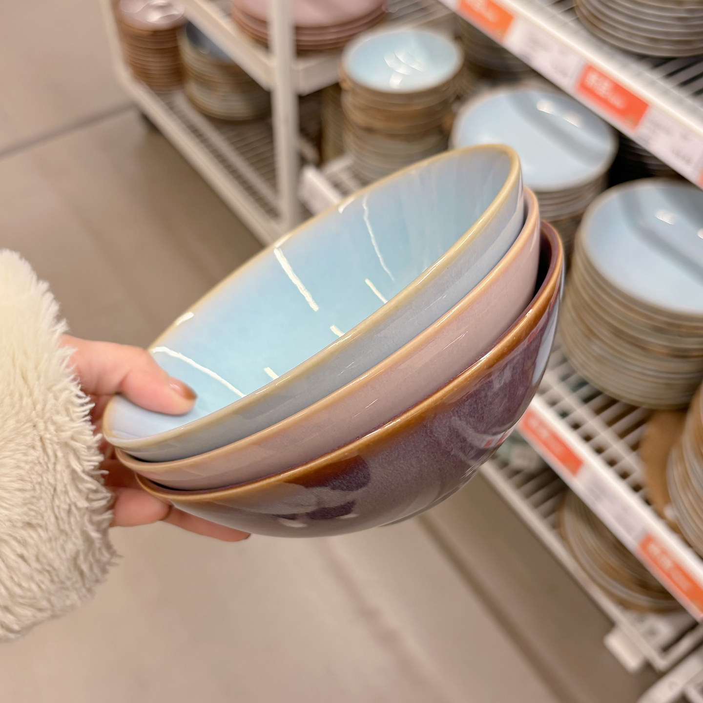 2025宜家代购FARGKLAR法利克洛系列高温窑变釉陶瓷餐具大碗餐盘,餐饮具,盘,淘宝优惠券,粉丝福利购,淘宝优惠卷