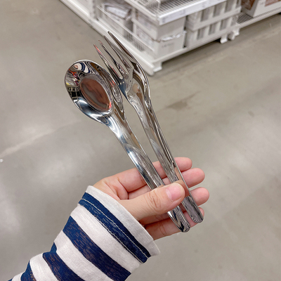316不锈钢勺子叉子创意长柄