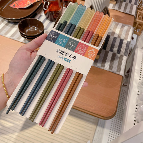 一人一筷五色分餐防滑筷子