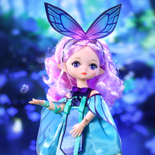 星卡梦少女花语笔记28cm同款洋娃娃关节玩具蝴蝶兰精灵六一礼物