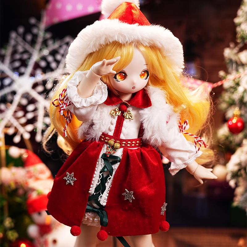 德必胜娃娃火柴女孩圣诞节鹿晞40cm4分bjd dd洛丽塔改妆换眼换装