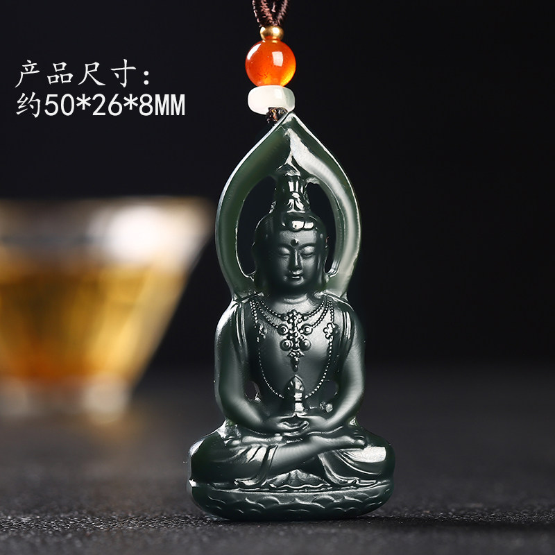 天然和田玉青白观音菩萨吊坠图片