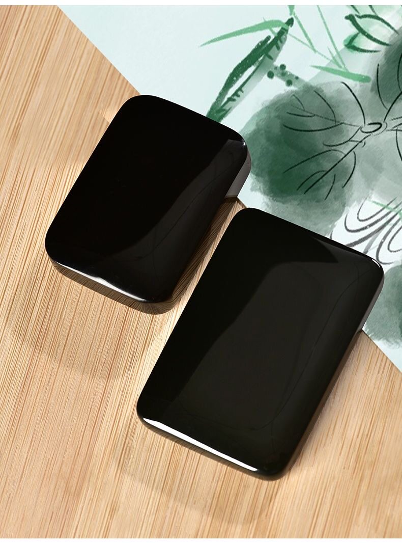 天然正宗新疆和田墨玉平安牌黑羊脂玉无字牌玉牌男女玉坠玉佩无事